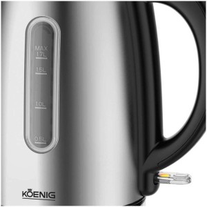 Bollitore Koenig Basic Line in acciaio inox con indicatore livello acqua, capacità 1.7 l.