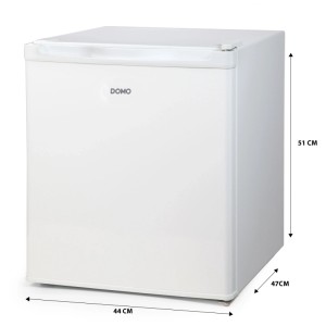 Frigorifero Domo DO906K/03 bianco con capacità di 41 litri e dimensioni 51x44x47 cm.
