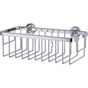 Tesa Aluxx Duschkorb, 25 cm, verchromtes Aluminium für die Dusche.