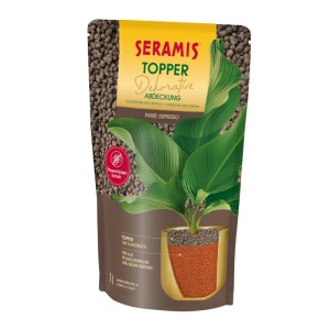Seramis Topper Espresso 1 l: Copertura decorativa per vasi, protegge dai moscerini dei funghi.