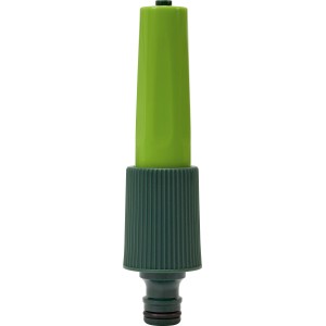 Ugello a spruzzo verde Ø 13 mm per irrigazione e pulizia giardino.