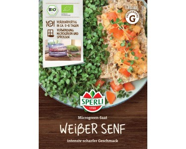 Sperli Bio-Microgreen-Saat Weisser Senf