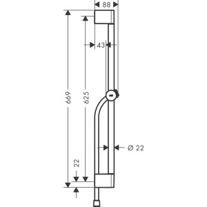 Hansgrohe Brausestange Unica Pulsify S 65 cm inkl. Brauseschlauch Chrom