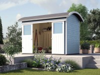 Weka Schiebetürhaus 228 Grau