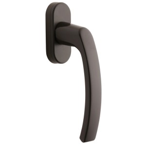Alpertec Rasterolive, 45°, brauner Fenstergriff aus Aluminium.