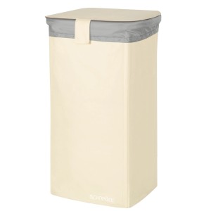 Cesto portabiancheria bianco Spirella Classic-XXL (75 l) in poliestere, salvaspazio.