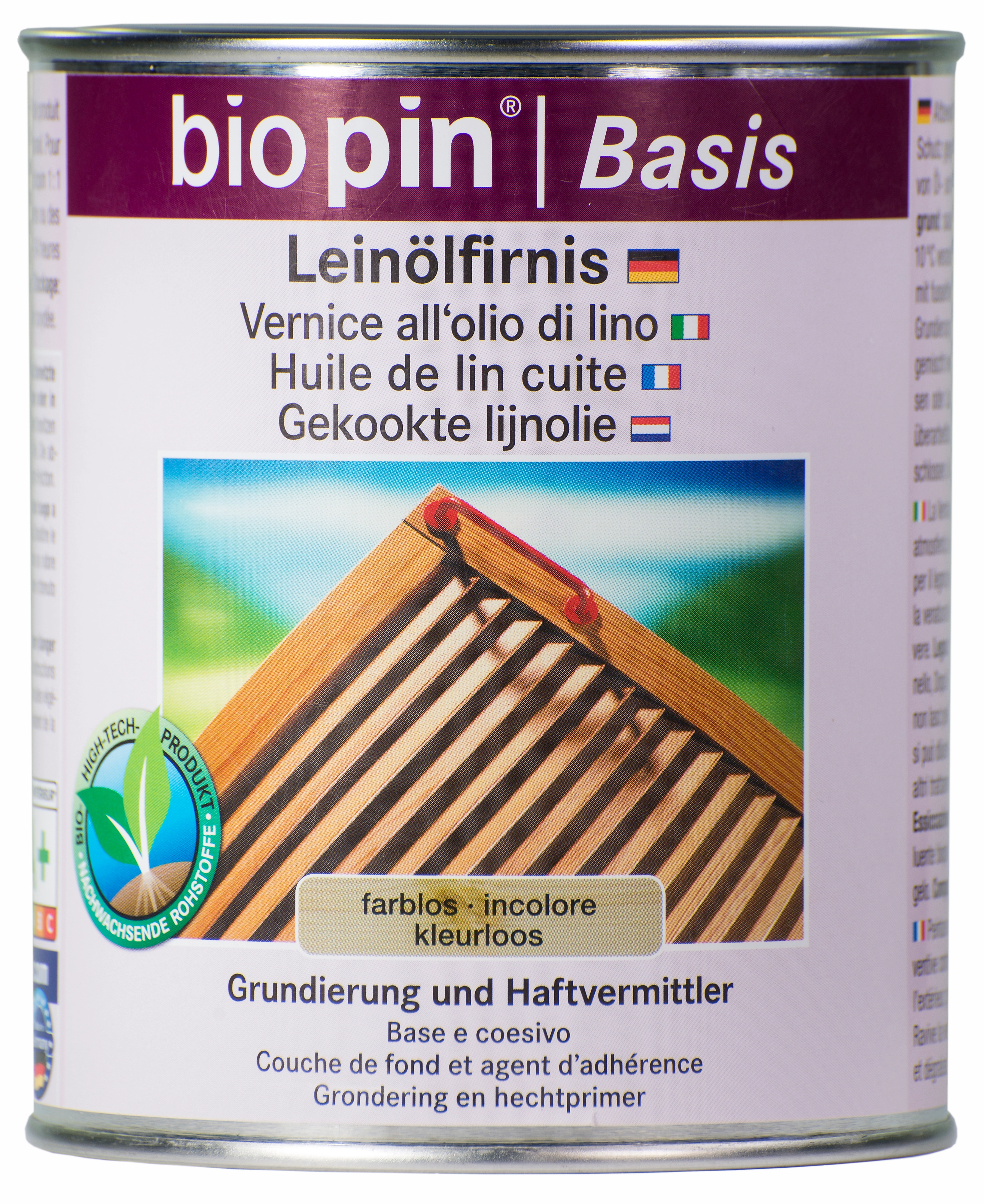 Biopin Olio di lino Trasparente 750 ml
