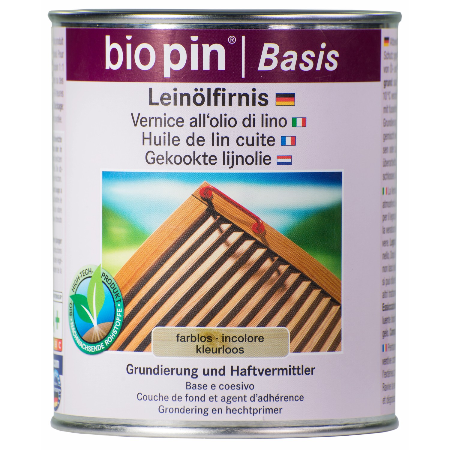 Biopin Olio di lino Trasparente 750 ml
