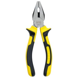 Pinza universale, 16 cm, acciaio al cromo-vanadio, manici giallo-neri per una presa sicura.
