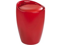 Wenko Badhocker Candy mit abnehmbarem Wäschesack Kunststoff Rot 20 l