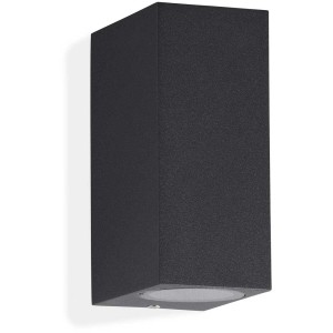 Applique murale d'extérieur LED Telefunken anthracite. Forme carrée, idéale pour l'extérieur.