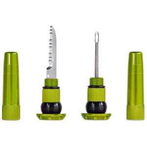 Muc-Off Pannenkit Stealth Tubeless Puncture Plugs in Grün, Reparaturset für schlauchlose Reifen.