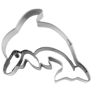 Delfin Ausstecher aus Edelstahl, 6,5 cm, für Küche und Basteln.