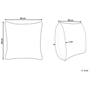 Cuscino basso Pelister, 80x80 cm, microfibra, ideale per chi dorme sulla pancia e per chi soffre di allergie.