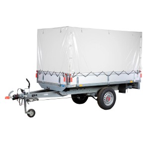 Remorque Stema Basic SH 1300-25-13.1 avec bâche, roue jockey et antivol.