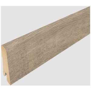 Battiscopa Egger L609 Melba Quercia Grigio, 60x17mm, lunghezza 2,4m. Zoccolino per laminato, sughero e pavimenti di design.