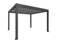 Biohort Pergola dunkelgrau/silber-metallic 4 x 3,5 m