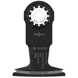 Lame de scie plongeante Bosch Pro AII 65 Apib pour outils multifonctions, adaptée au bois, au métal et au plastique.