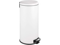 Wenko Tret-Mülleimer Leman Easy Close Edelstahl Weiss 30 l