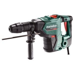 Marteau combiné Metabo KHEV 5-40 BL SDS-max vert avec poignée auxiliaire. Puissant pour perçage et burinage.