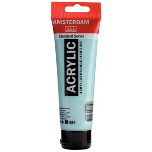 Tube de peinture acrylique Amsterdam Standard Series bleu ciel clair, 120 ml.