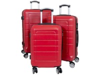 Rollkoffer-Set Como ABS Rot 3-tlg.