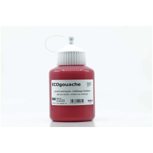 Pébéo Gouache Ecogouache Magenta, flacon de 500ml. Peinture semi-liquide pour papier, carton et toile.