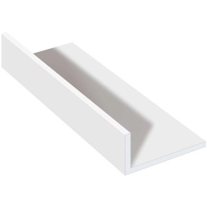 Profilé d'angle Roro en PVC blanc, longueur 100 cm, pour joints de portes et fenêtres.