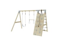 PolarPlay Klettergerüst Waschbär Schaukel Trapezstange Eisblau