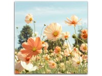 Glasbild Flowers Yellow II 20 x 20 cm