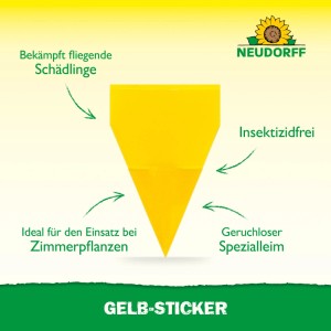 Neudorff Gelb-Sticker per il controllo dei parassiti delle piante, senza insetticidi.