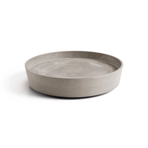 Sottovaso Ecopots Amsterdam con ruote, tortora, 41,6 cm. Pratico sottovaso con ruote.