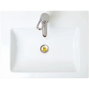 Lavabo con tappo a forma di anatra gialla (38mm) nello scarico.