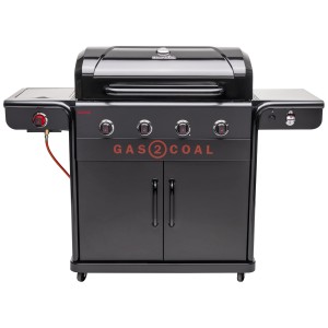 Char-Broil Gas2Coal Special Edition 4 Grill ibrido: grill a gas e carbone con 4 bruciatori e piastra.