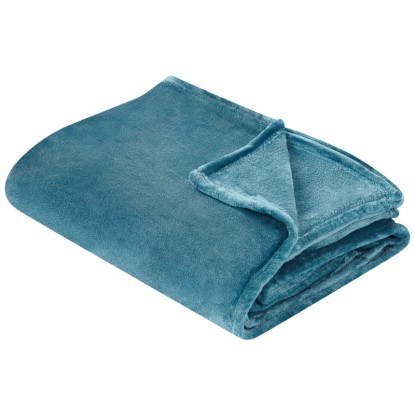 Beliani Coperta Coperta Bayburt Poliestere Blu 200 x 220 cm