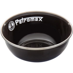 Ciotola smaltata nera Petromax in set da 2, ideale per utensili da griglia e cucina all'aperto.
