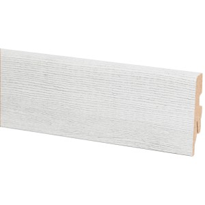 Plinthe Sea Pine, 60x20 mm, longueur 2600 mm, MDF, pour montage mural avec clips.