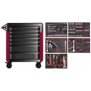 Kraftwerk PT800 Pro servante d'atelier avec assortiment d'outils 278 pièces et 7 tiroirs.