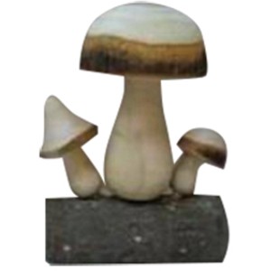 Videx Garden fungo decorativo in ceramica, colori naturali, 10x6x5cm, come decorazione autunnale da tavolo.