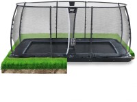 Exit Trampoline Dynamic enterré avec filet de sécurité noir 305 x 519 cm