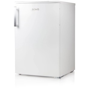 Congelatore Domo DO1072DV bianco con maniglia in acciaio inox, capacità 87 litri.