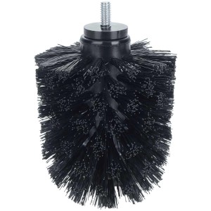 Tête de brosse WC de rechange noire, diamètre 8 cm, compatible avec de nombreuses brosses.