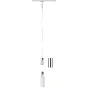Suspension Paulmann Urail 2Easy Basic en blanc/chrome sans ampoule pour systèmes de rails.