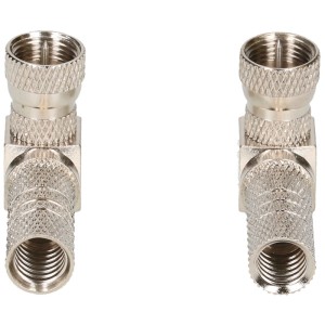 Schwaiger Connettore F, angolato, 7 mm, 2 pezzi, per connessione SAT.