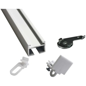 Set binario per tende Gardinia Luna, 1 via, alluminio, bianco, 160 cm, con accessori.