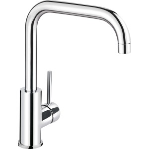 Miscelatore monocomando cromato baliv KI-1150 per cucina con bocca alta e girevole.