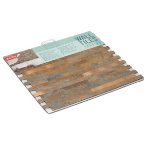 D-c-fix Wandfliese Premium Slate, selbstklebend, Kupfer-Braun, 29,2x29,7 cm. Wanddekoration für Innenräume.