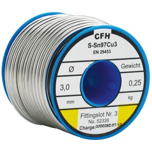CFH Fittingslot FL 339, diamètre 3 mm, bobine de 250 g, accessoire de soudure.