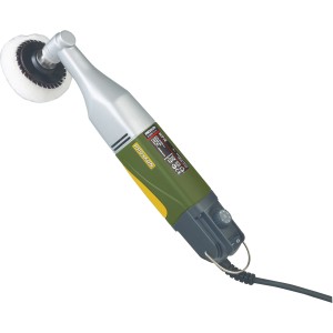 Proxxon lucidatrice angolare WP/E con accessorio per lucidatura, ideale per lavori di precisione.