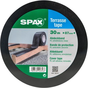 SPAX® Tape 87 PE, auto-adhésif, rouleau de 87mm x 30m pour sous-structure de terrasse.